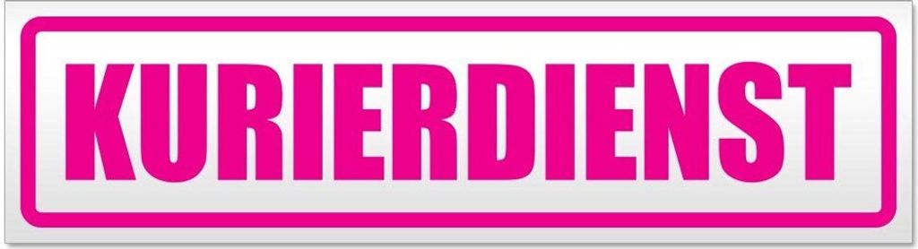 Kiwistar Kurierdienst Magnetschild Schild magnetisch - 45cm Pink - Magnetfolie für Auto PKW Kfz