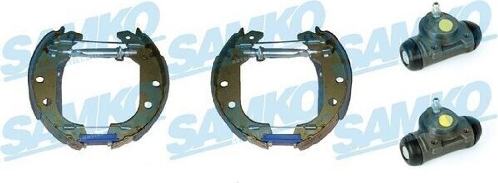 SAMKO Bremsbackensatz Trommelbremse Hinten passend für PEUGEOT 306 Schrägheck (7A, 7C, N3, N5) 228mm KEG488