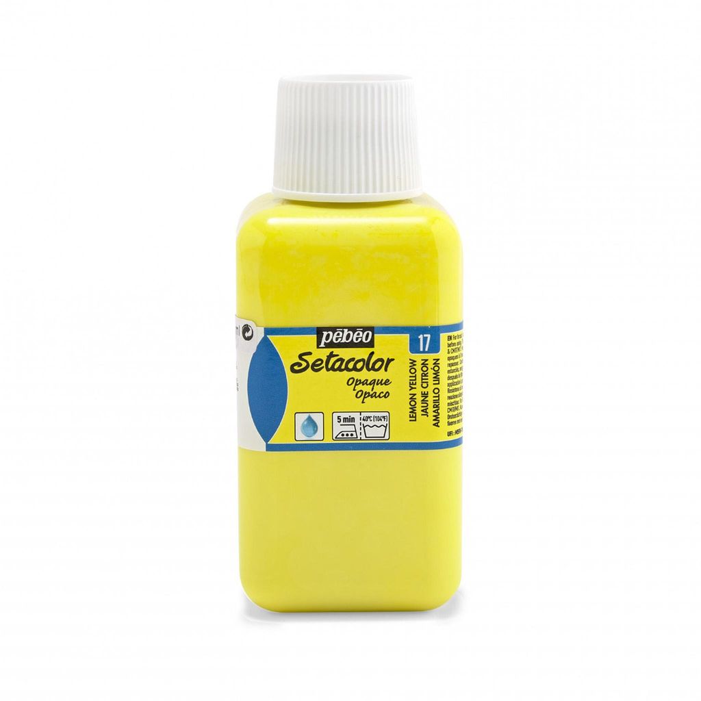 Pebeo Setacolor Opaque Textilfarbe, 250 ml, Zitronengelb