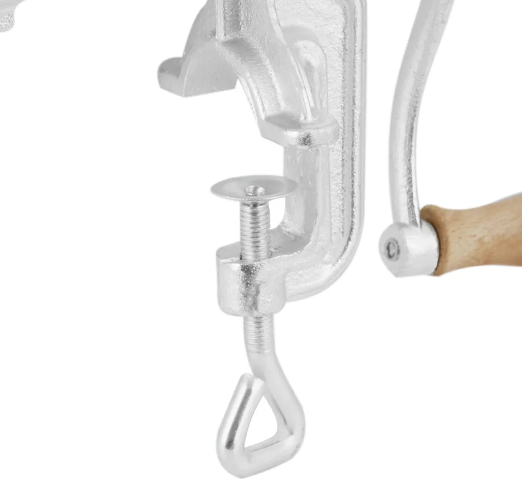 Tritacarne Manuale Piastre di taglio da 5 / 8 mm, tritacarne Aiuto da cucina incl. 3 tubi di insacco e asta di spinta Macchina per la carne Tritacarne Carne macinata Insaccatrice Facile da pulire Tritacarne - 10