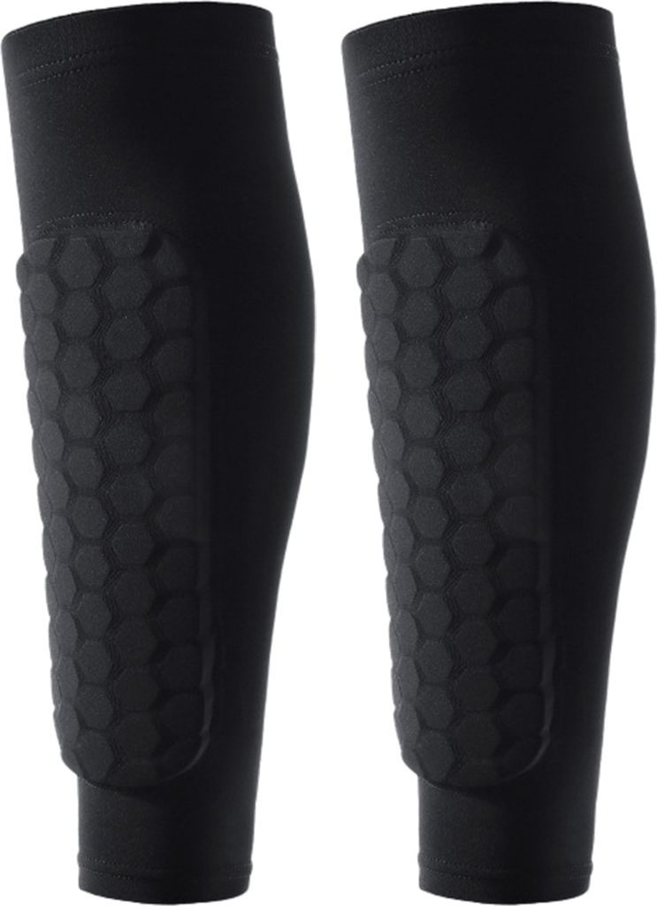 1 Stück/2 Stück Fußball-Schienbeinschoner, Wadenkompressionsärmel mit Wabenpolstern, Schienbeinkantensyndrom-Stützen für Erwachsene und Kinder