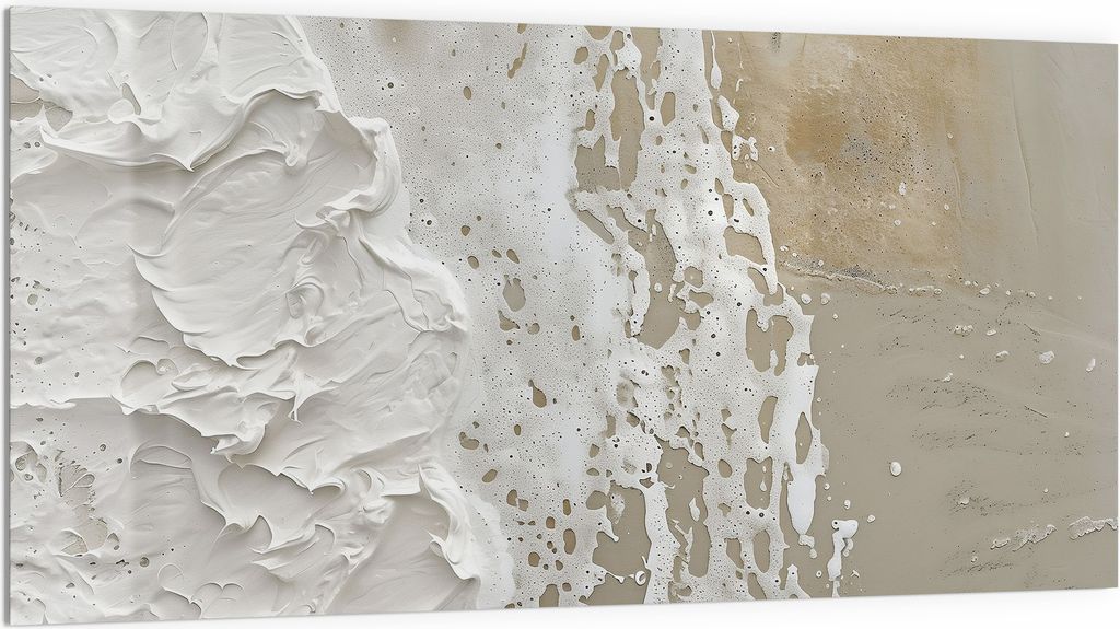DEQORI Küchenrückwand Glas 100x50 cm 'Abstrakte Leichtigkeit' Spritzschutz Bad Rückwand Küche