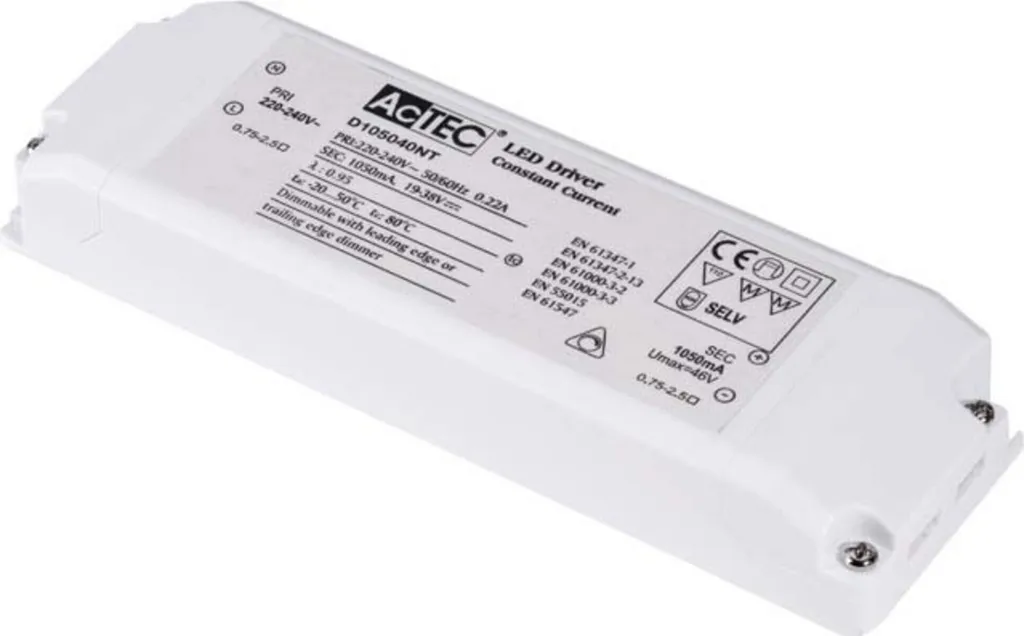 Driver LED 40W 1050mA Variable Triac - Courant Constant sans Flicker - 2
