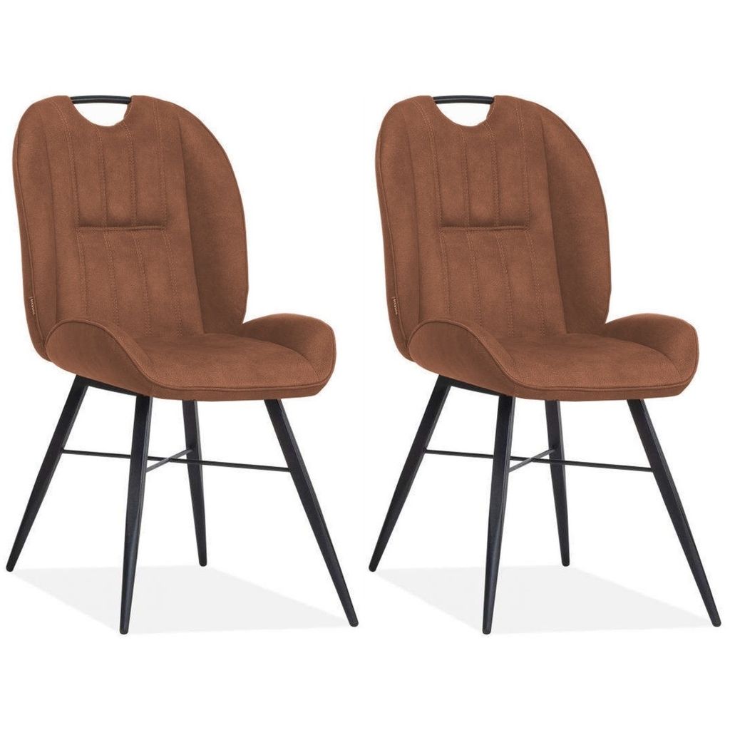 Shelton Esszimmerstuhl – Cognac (2er-Set)