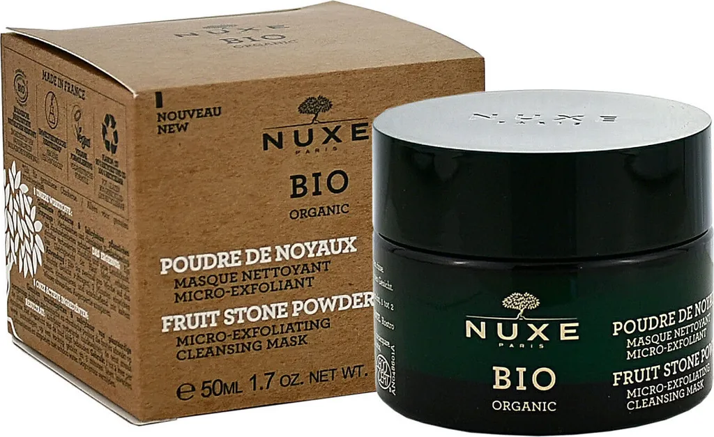 Masque visage micro-exfoliant certifié bio NUXE pour purifier le grain
