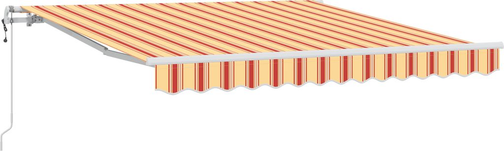Best Möbel Automatische Einziehbare Markise in Gelb und Orange 300x250 cm - Markisen CL48154