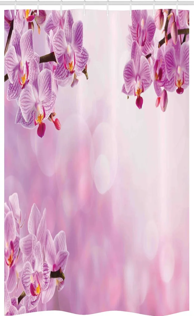 JUNZAN Tenda da doccia con fiori selvatici, impermeabile