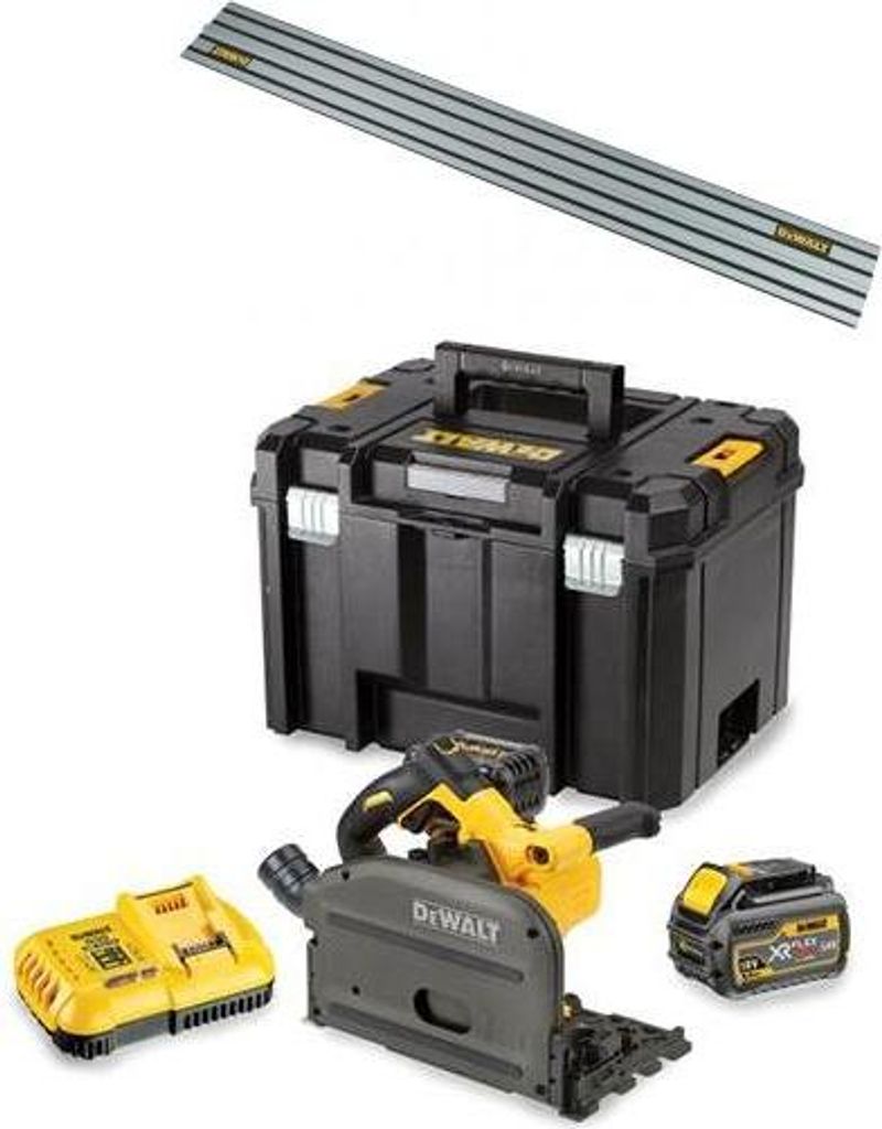 DEWALT FLEXVOLT Kreissäge - Tauchsäge 54V 2x6,0Ah 1,5m Schiene DCS520T2R