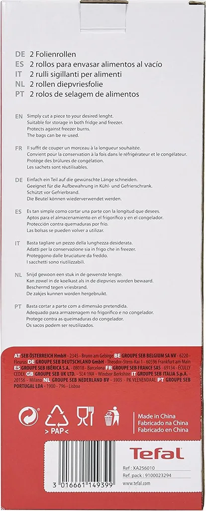 Rotoli Sottovuoto Tefal XA2560 - 2 Pezzi per Conservazione Professionale - 3