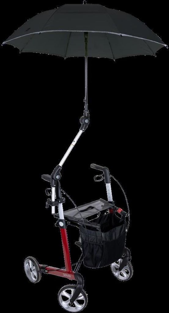 ROLLATORSCHIRM.R1.SR für Bechle Brado, Rehasense ATHLON, SERVER und Russka VITALblau, schwarz, silberAluminium, Fiberglas, Kunststoff