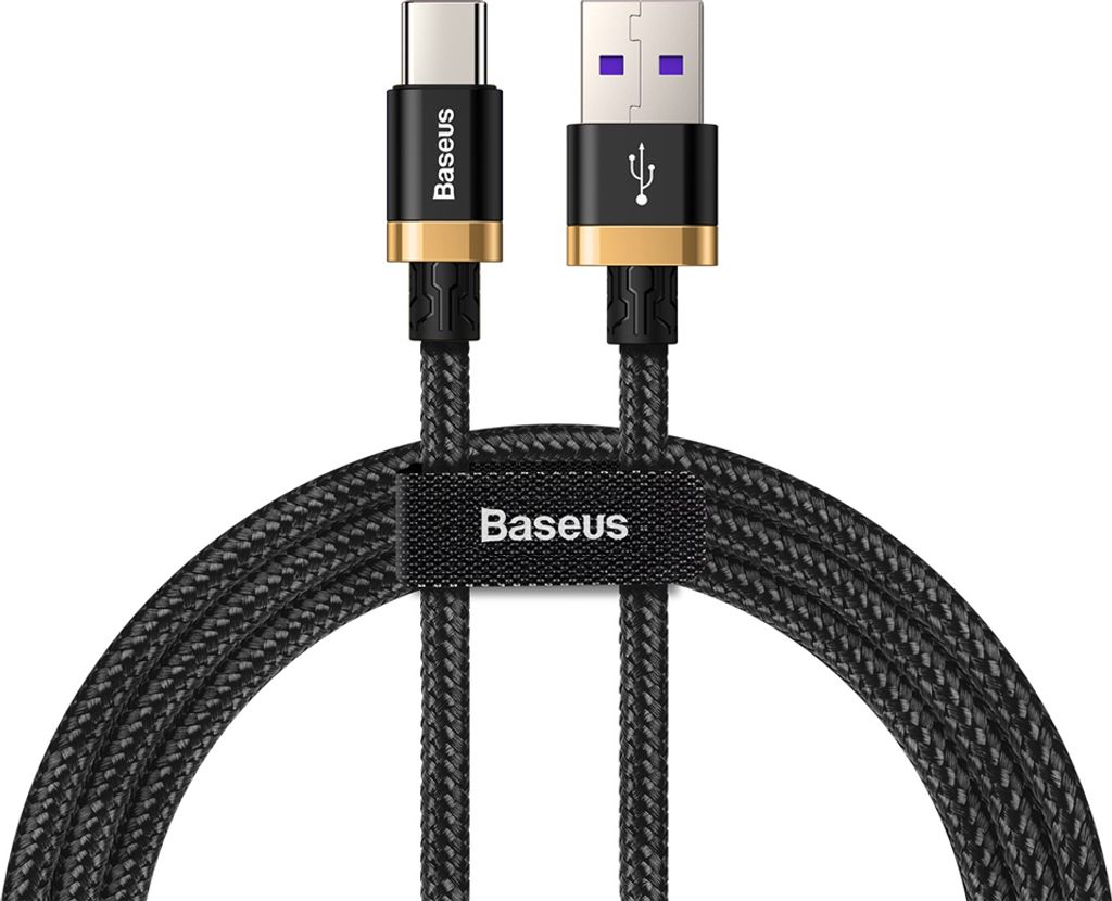 Original BASEUS Purple Gold Red HW Flash-Ladekabel USB für Type-C 40W 1m Schwarzgold Schwarzgold