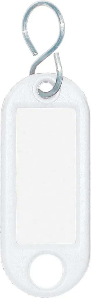 WEDO Porte-clés crochet en S blanc emballage grande taille de 50 pièces