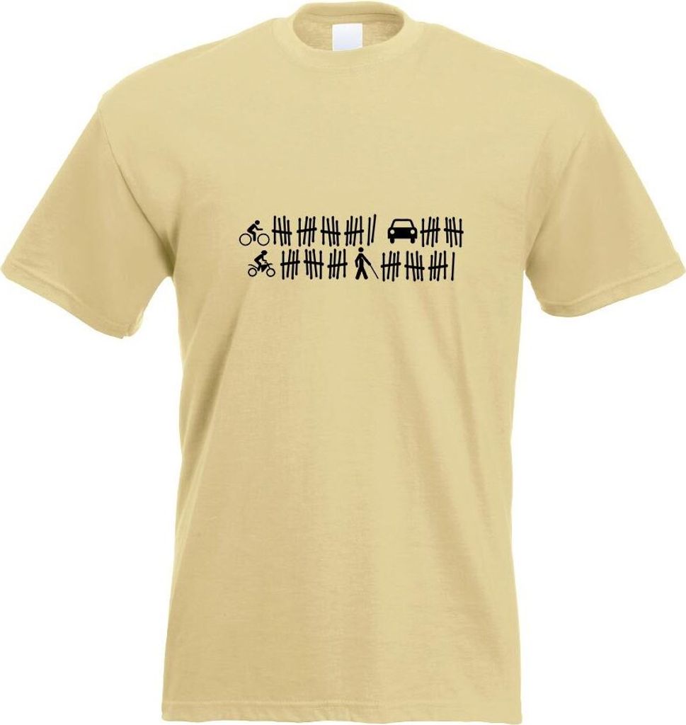 Kiwistar - T-Shirt - Khaki - Opferliste Motiv Bedruckt Funshirt Design Print - mit Motiv Bedruckt - Funshirt Design - Sport - Freizeit - Herren - L