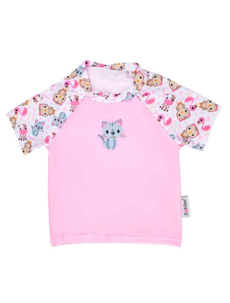 UV-Wasser-T-Shirt für Kinder - Rosa Tiere 2-4 Jahre