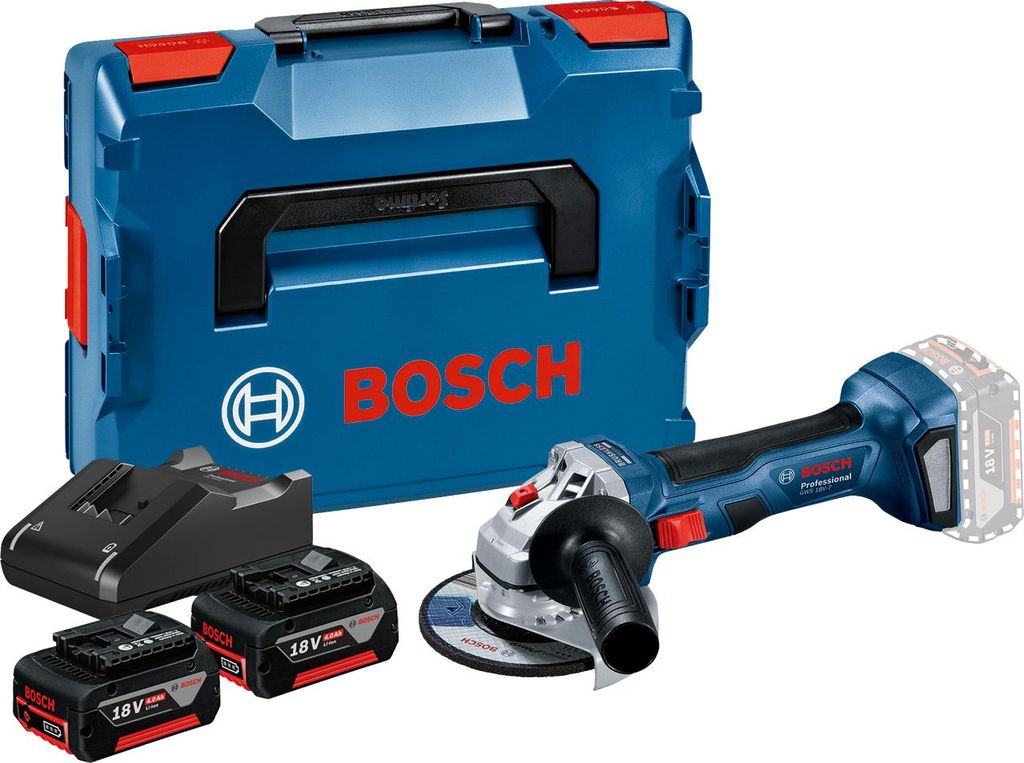 Meuleuse GWS 18 V-7 + 2 batteries 4Ah + chargeur + coffret Image du produit 