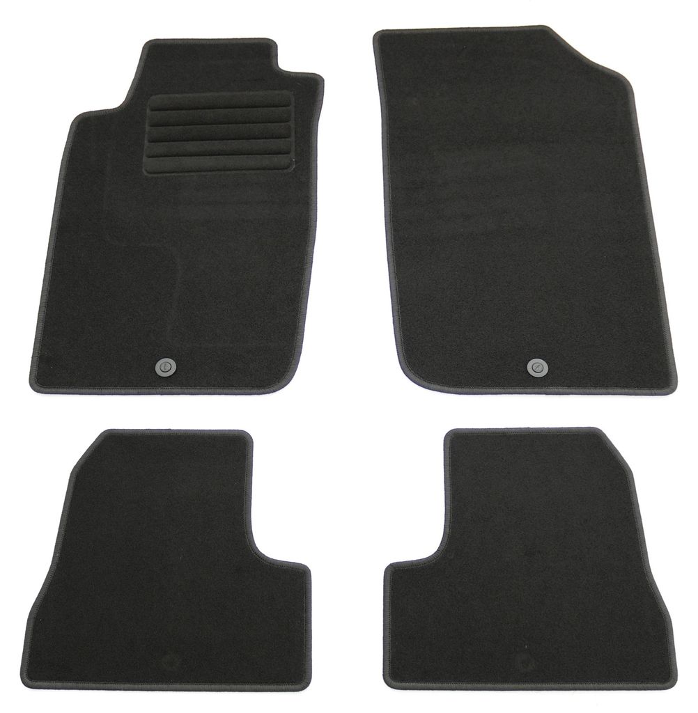 Fußmatten-Set für Peugeot 206 CC, 01/2001-02/2007, 4-teilig, Schwarz