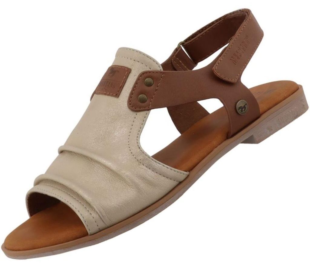 Mustang Damen Sandale Beige/Braun