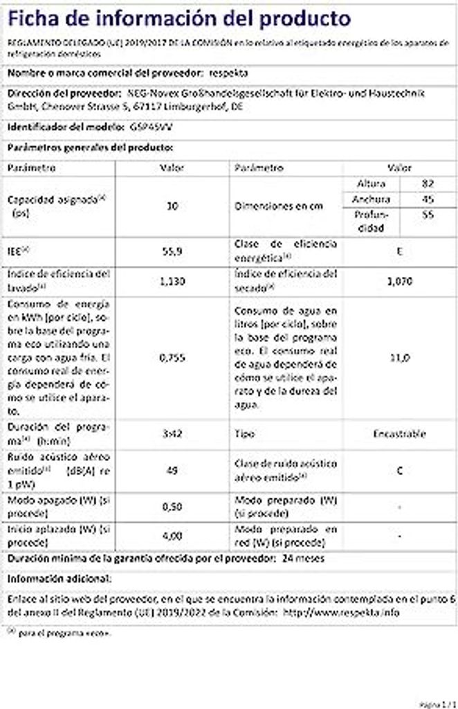 Respekta Spülmaschine vollintegriert 45 Produktbild 14