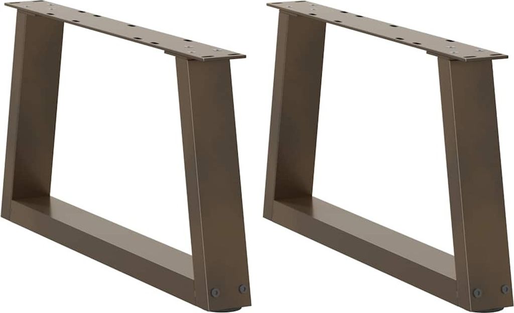 Couchtischbeine V-Form 2 Stück Naturstahl 50x(30-31,3) cm Stahl