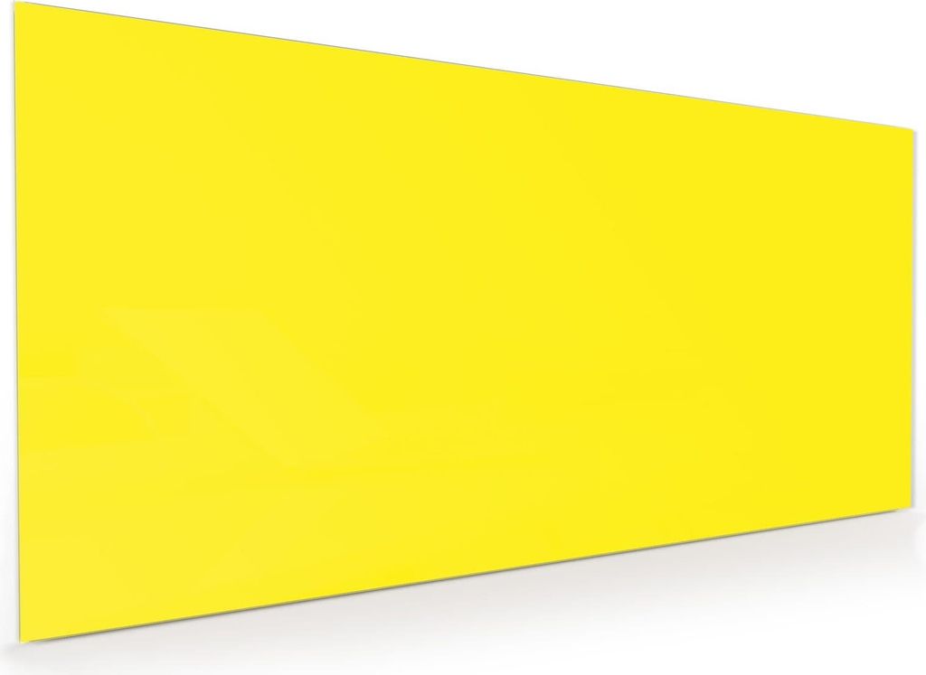 Küchenrückwand Spritzschutz Glas mit Motiv Gelber Hintergrund I 40 x 40 cm