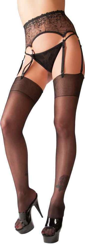 Cottelli Collection - Zwarte maillot met bandjes, maat: 2 Productafbeelding 