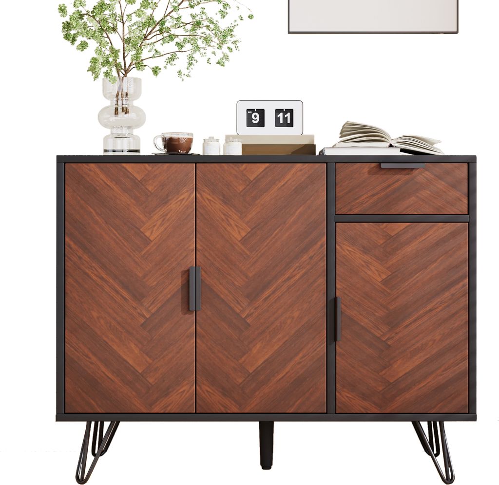 Sideboard 90/30/71,5 cm, Mehrzweckschrank mit Türen, Küchenschrank, Aufbewahrungsschrank