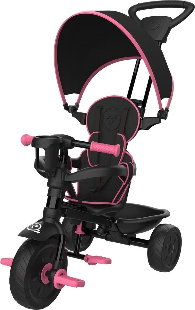 Mitwachsendes Kinder-Dreirad 4-in-1 DELUXE Schwarz