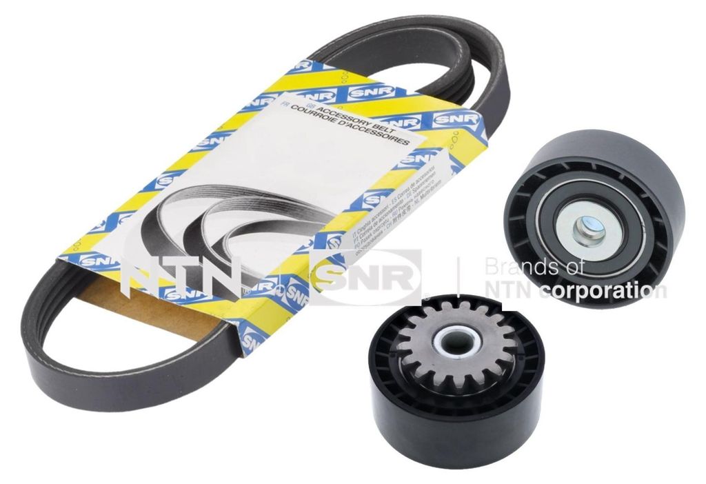 NTN SNR KA855.31 Keilrippenriemensatz für RENAULT Clio III Schrägheck (BR0/1, CR0/1) CLIO II (BB0/1/2, CB0/1/2) KANGOO (KC0/1) MODUS / GRAND MODUS