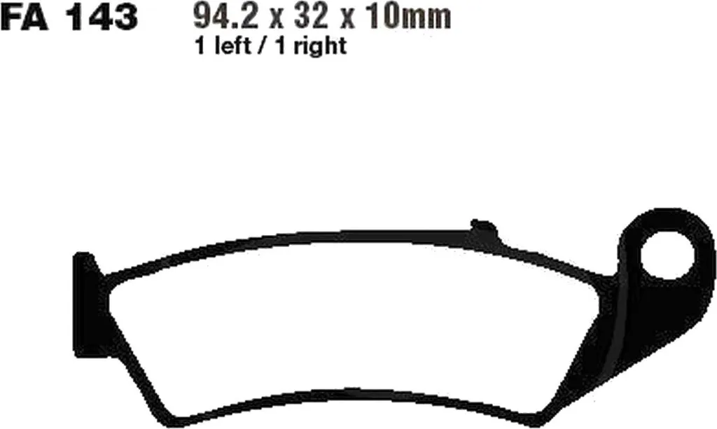 Garnitures de frein arrière moto pour Honda NSR 250 R 1994 par Pamoto