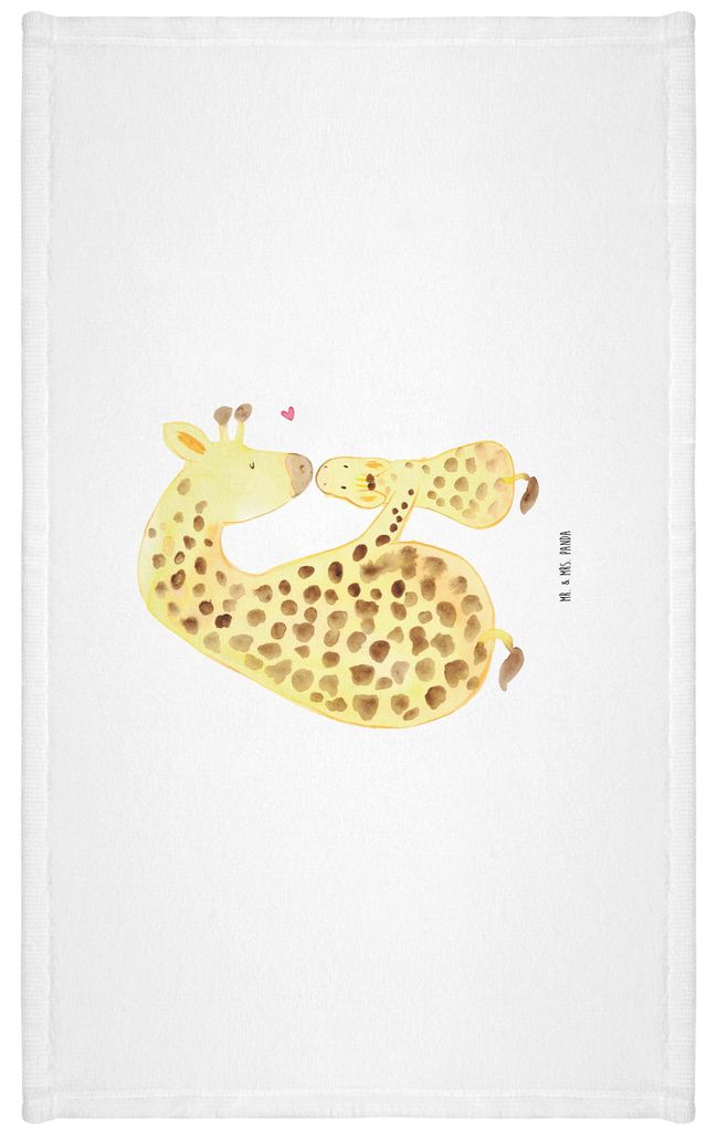 Mr. & Mrs. Panda Handtuch Giraffe Kind - Weiß - Geschenk, Flauschtuch, Mama, baumwolle, Mutter, kleines, Afrika, Lieblingsmensch, gesichtstuch, So...