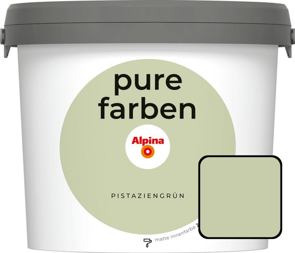 Alpina Pure Farben Wandfarbe pistaziengrün 2,5 L Produktbild 