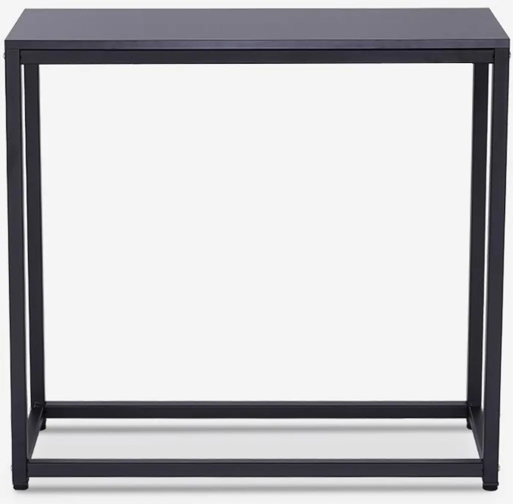 Console d'entrée Nigel en métal noir 80x30x75cm style industriel moderne
