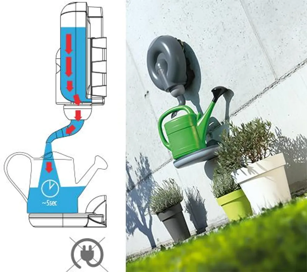 Prise d'Eau Rapide Jardin Gikabe : Station Murale avec Tablette de Pose - 4
