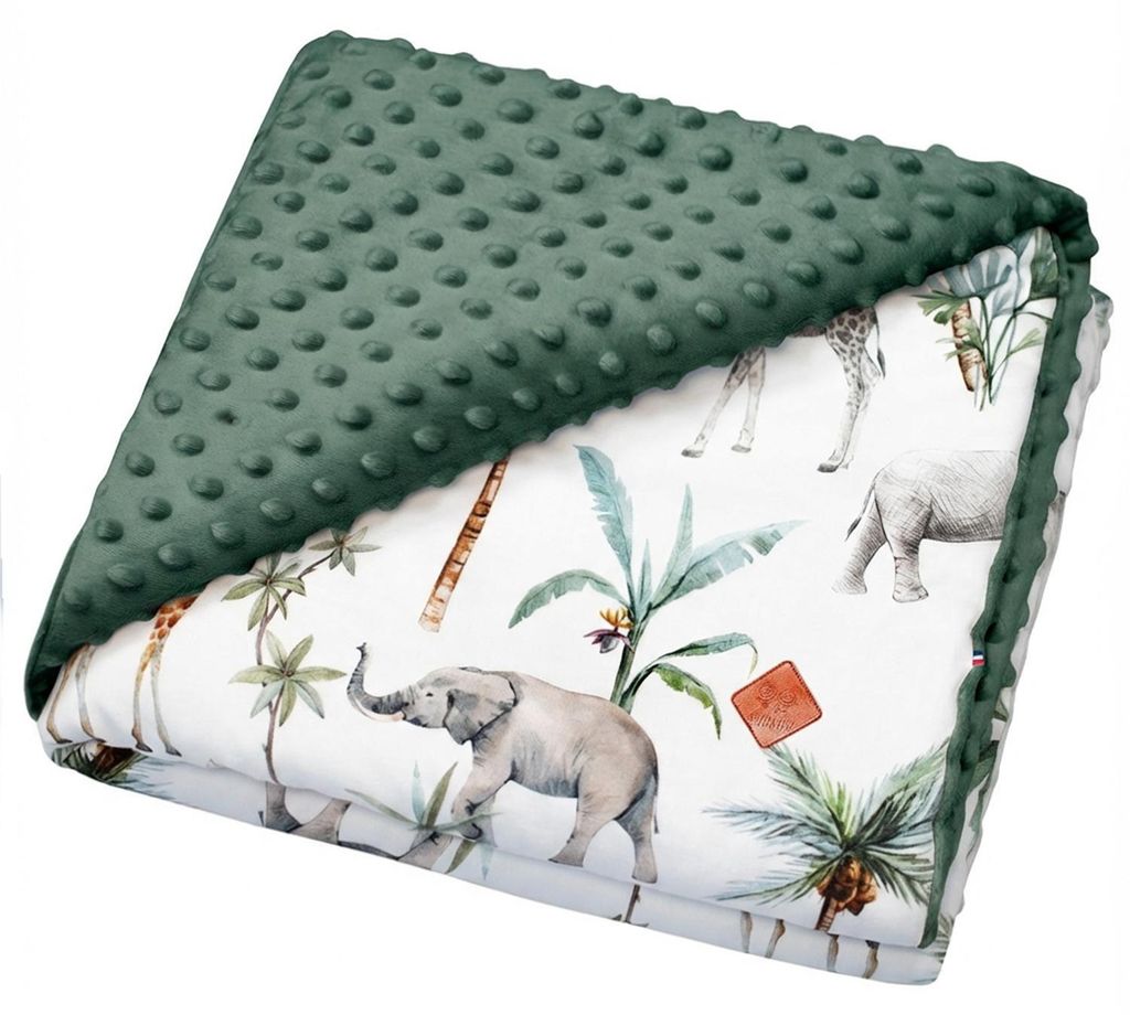 Für Kinder, Decke Safari - 100x70 cm - Grun | by SEVIRA KIDS