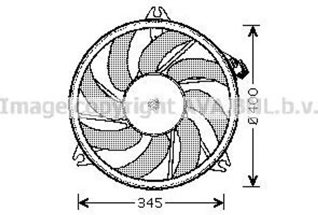 Ventilateur AVA PE7520 Haute Fiabilité 125391 - Compatible Peugeot 206