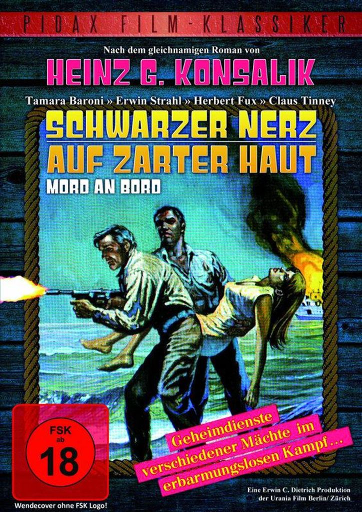 Schwarzer Nerz auf zarter Haut