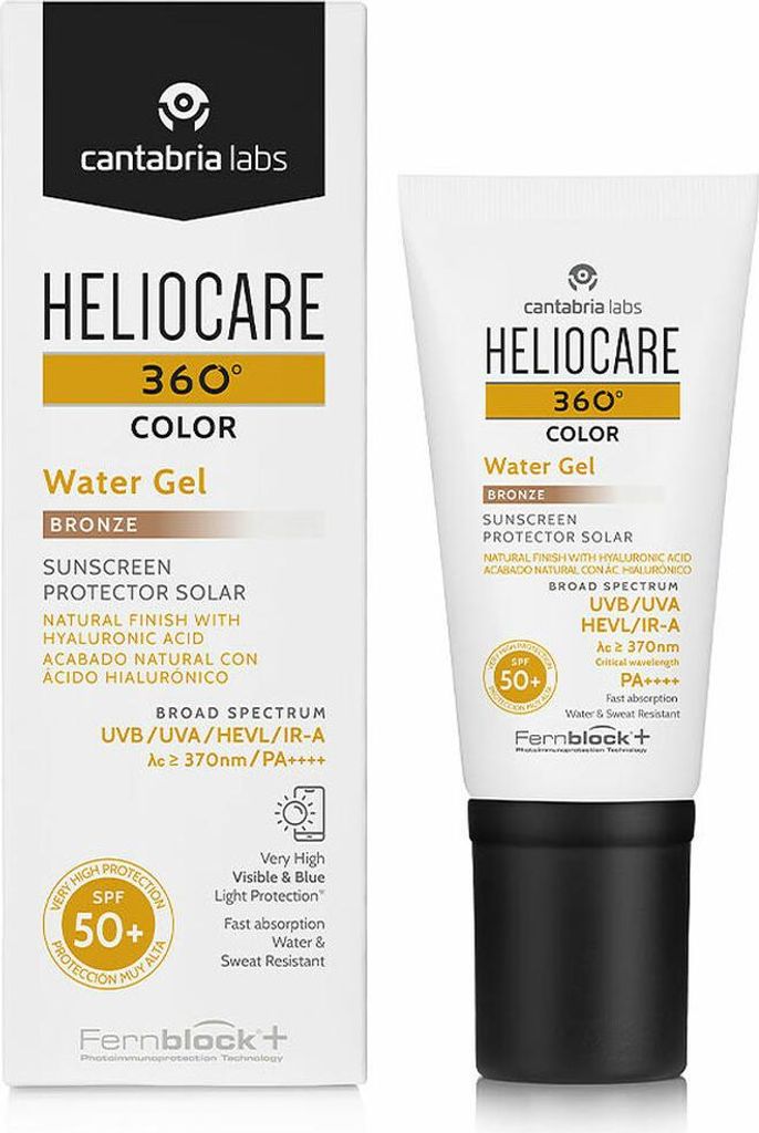 Sonnenschutz mit Farbe Heliocare Heliocare 360o Water Gel Color Bronce 50 ml Spf 50