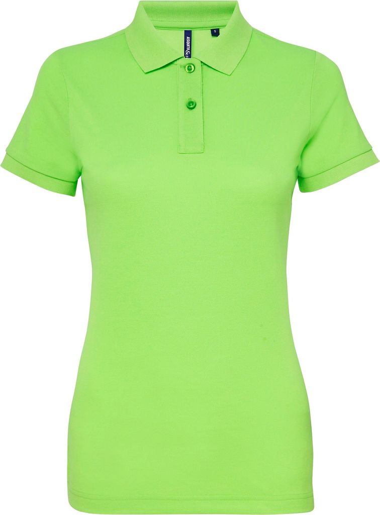 Asquith & Fox Damen Kurzarm Performance Blend Polo Shirt RW5354 (2XL) (Neon Grün)
