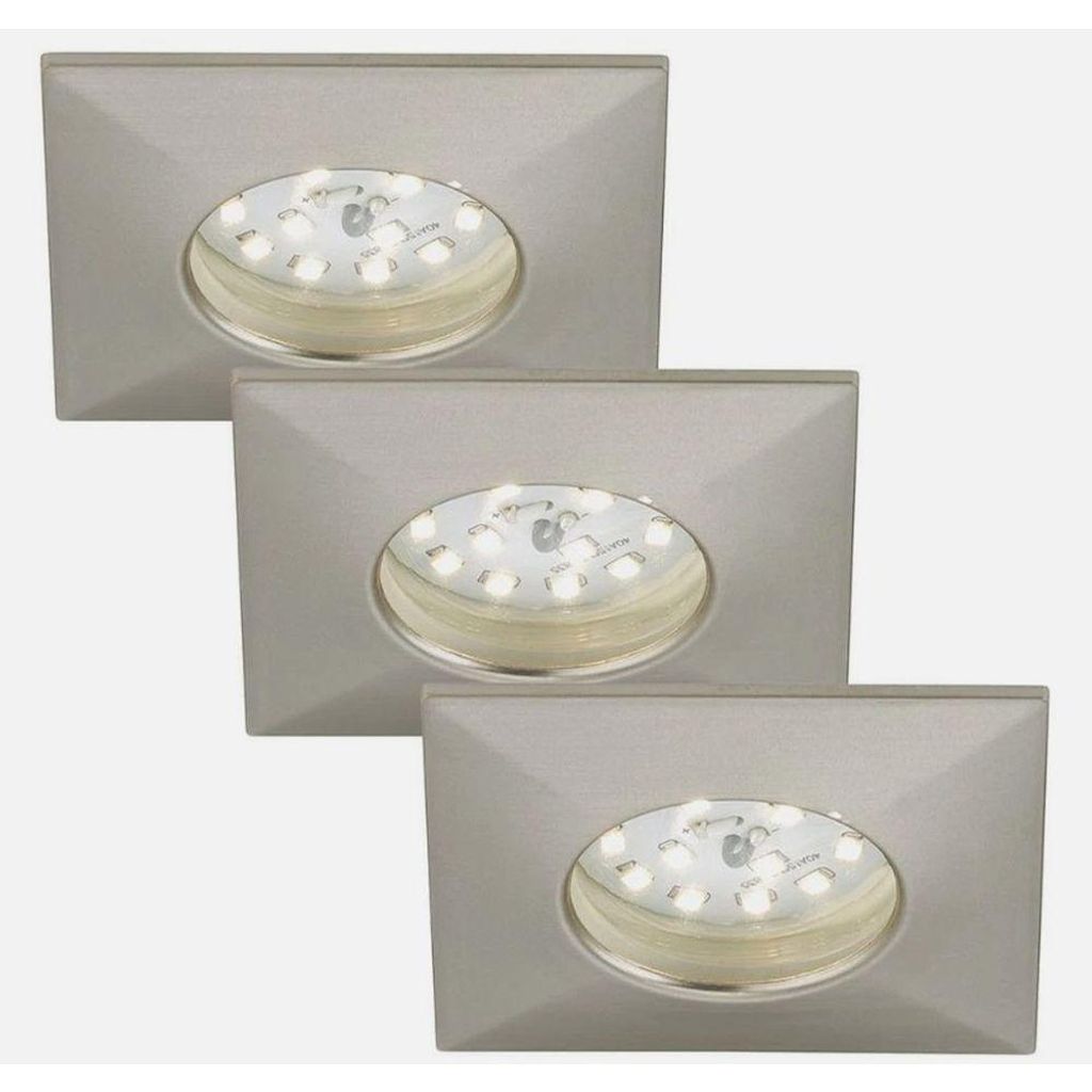 Briloner Attach LED Set de 3 spots à encastrer en nickel Image du produit 