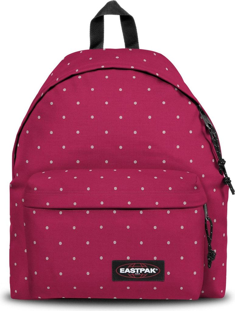 EASTPAK Schulrucksack Rucksack mit Laptopfach Padded Pak'r 24L Dots Wine Silver weinrot