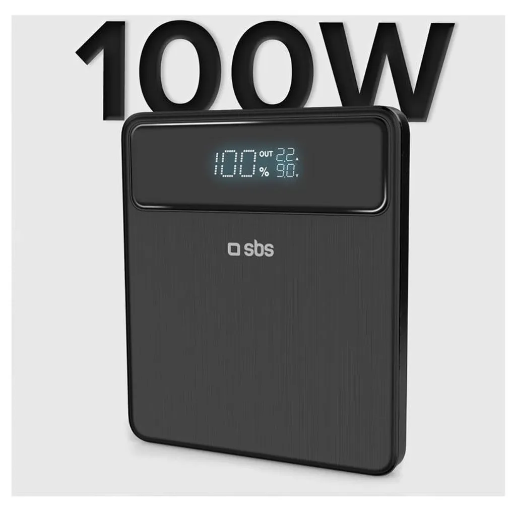 Powerbank 20000 mAh SBS 100W Charge Adaptative pour Laptop et Mobile