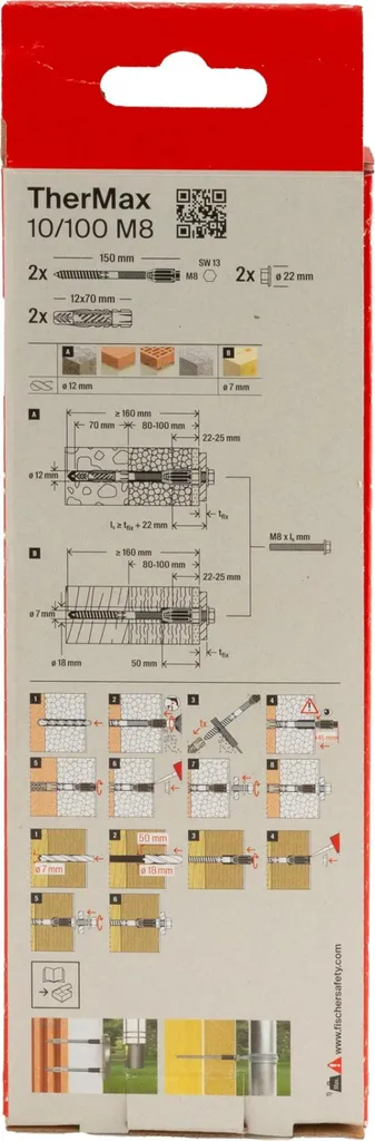 Supporto Fischer TherMax 10/100 M8 per Telecamere e Allarmi - 8