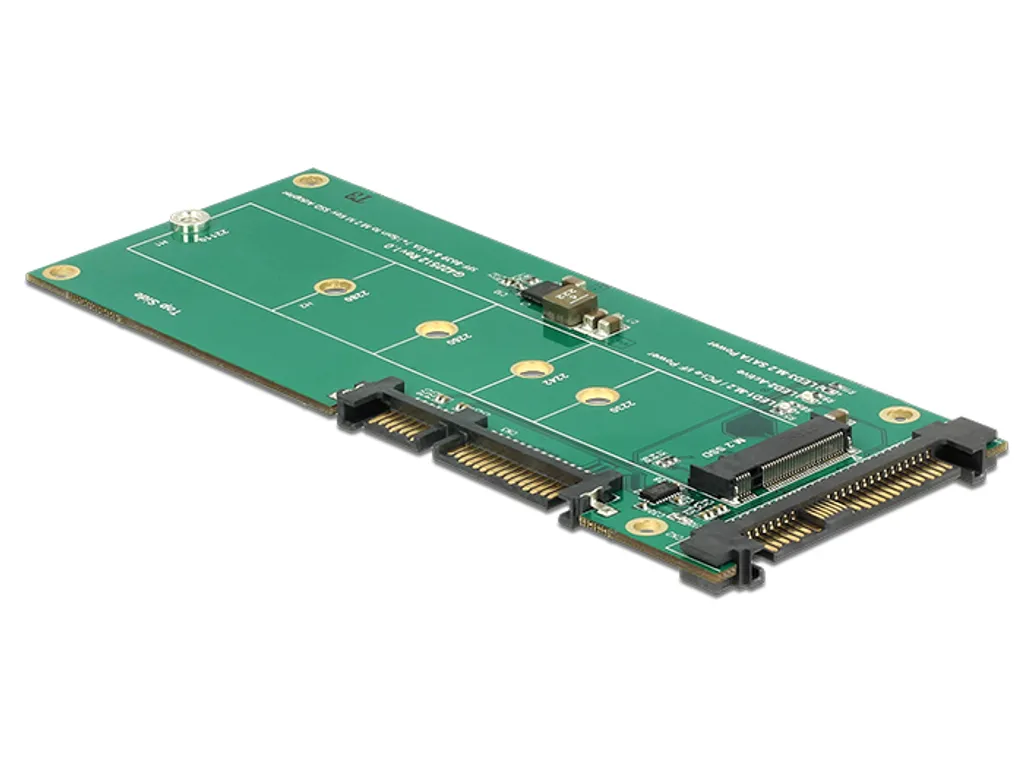 Delock 62864 - U.2 - M.2 - Nero - Verde - 6 Gbit/s - Windows 10 Education,Windows 10 Education x64,Windows 10 Enterprise,Windows 10 Enterprise... - 52 mm