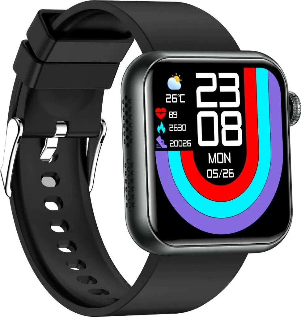 INF Smartwatch Salute e Bluetooth: Analisi Sonno e Cardio Nero