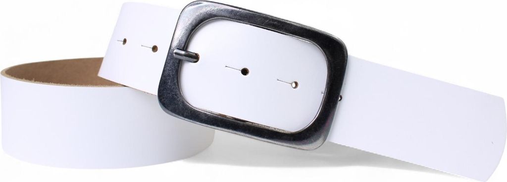 FRONHOFER breiter Damengürtel 4,4 cm mit schwarzer gunmetal Schnalle, echt Leder