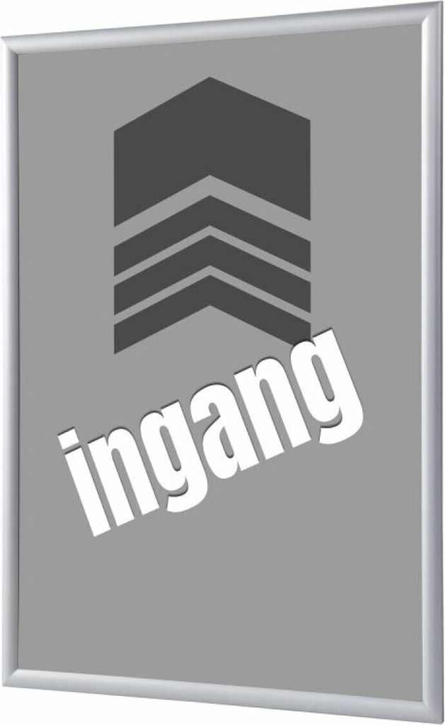 Showdown Klapprahmen - DIN A4 - Komplett-Set - Ingang Niederländisch - Grau/Silber