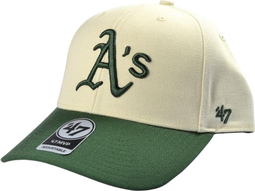 47 - "MLB Athletics MVP" Baseball-Mütze BS6002 (Einheitsgröße) (Beige/Grün)