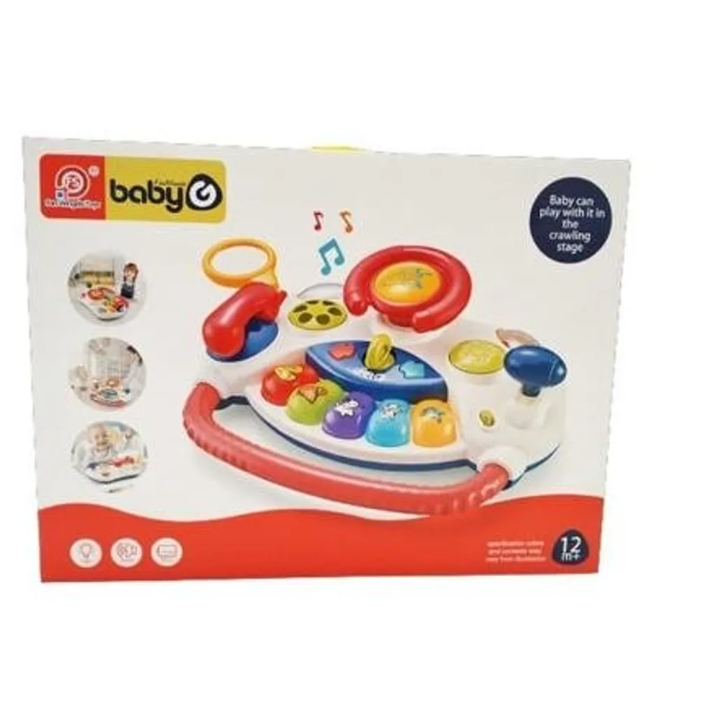 Volant Interactif Blanc pour Bébé - Occuper Bébé en Voiture et à la Maison - 3