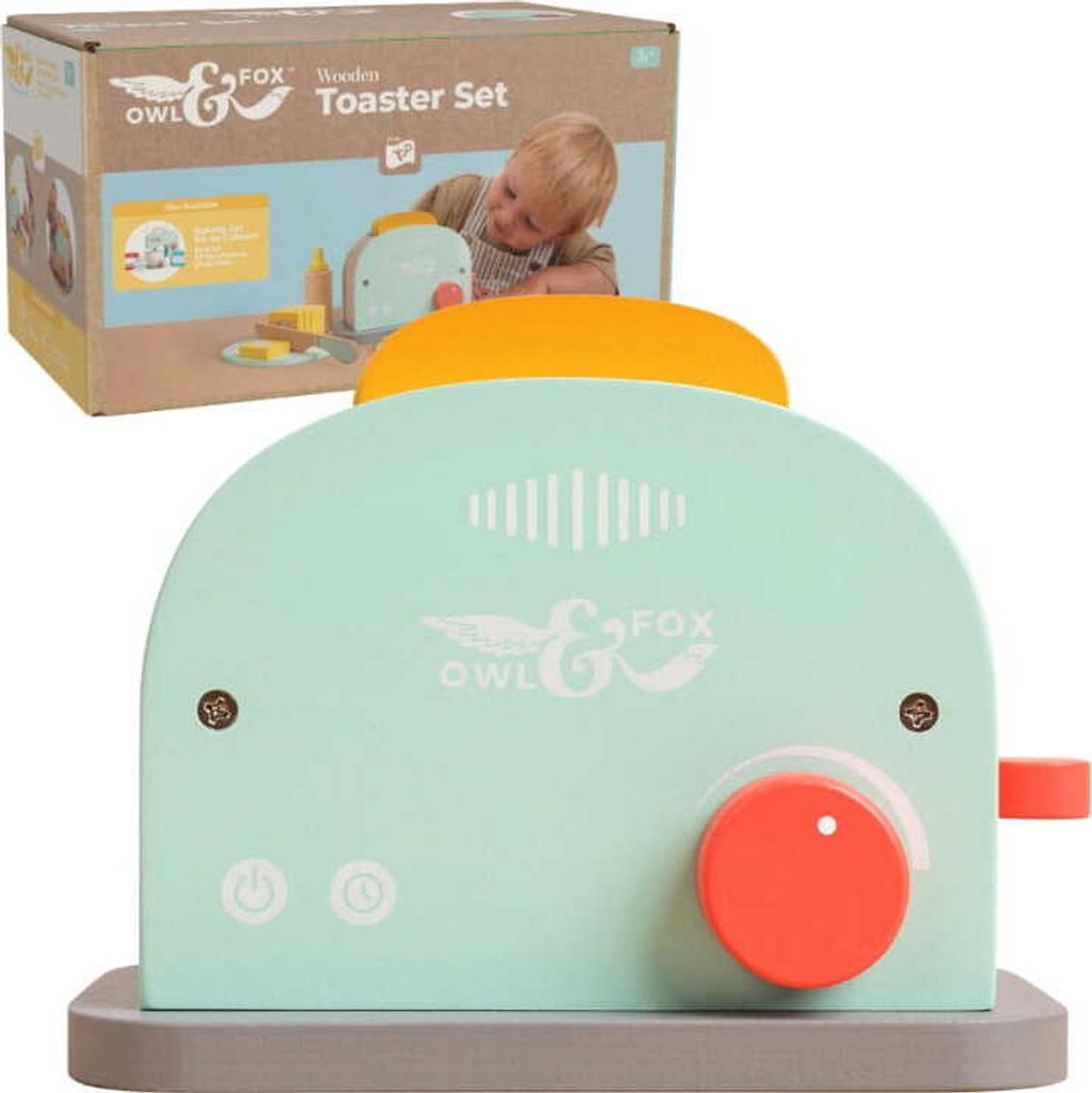 Eule & Fuchs Holztoaster-Set mit Montessori-Zubehör
