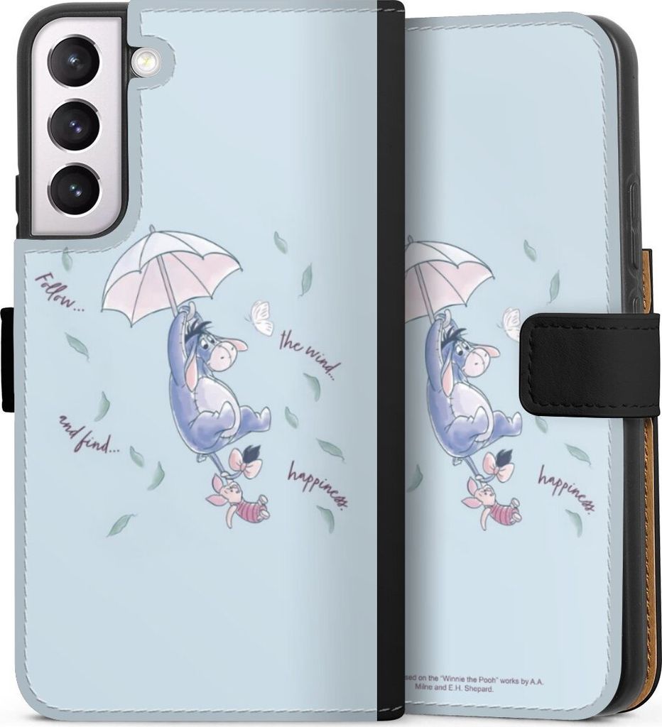 DeinDesign Klapphülle für Samsung Galaxy S22+ Handytasche Lederhülle Tasche Disney Offizielles Lizenzprodukt Winnie Puuh I-Aah